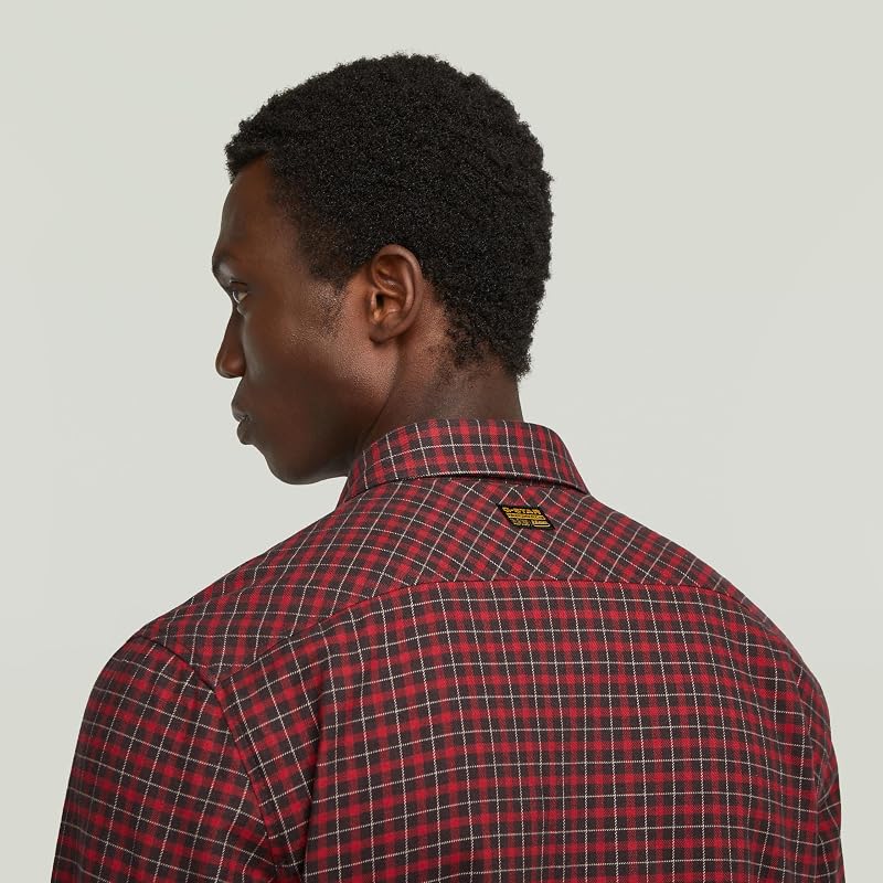 Men's Marine Slim Long Sleeve Shirt Mehrfarben (Baron Chibi Check D24963-D818-G907) XS