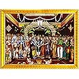 zig zag Srinivasa Kalyanam Photo Frame For Wall / Table / Pooja Room ( 7x9 inches, Acrylic Glass) Golden