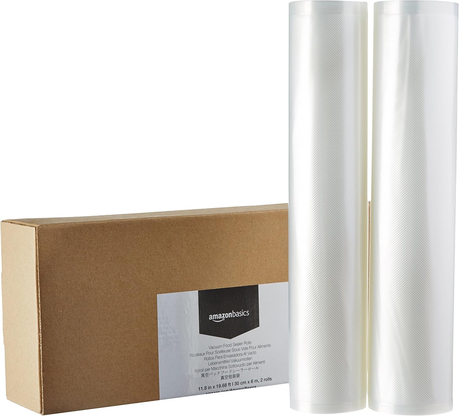 Amazon Basics vaccum Food Sealer Roll, 30 cm x 6 metre, Pack of 2, Clear, 30 cm x 600 cm - Image 5