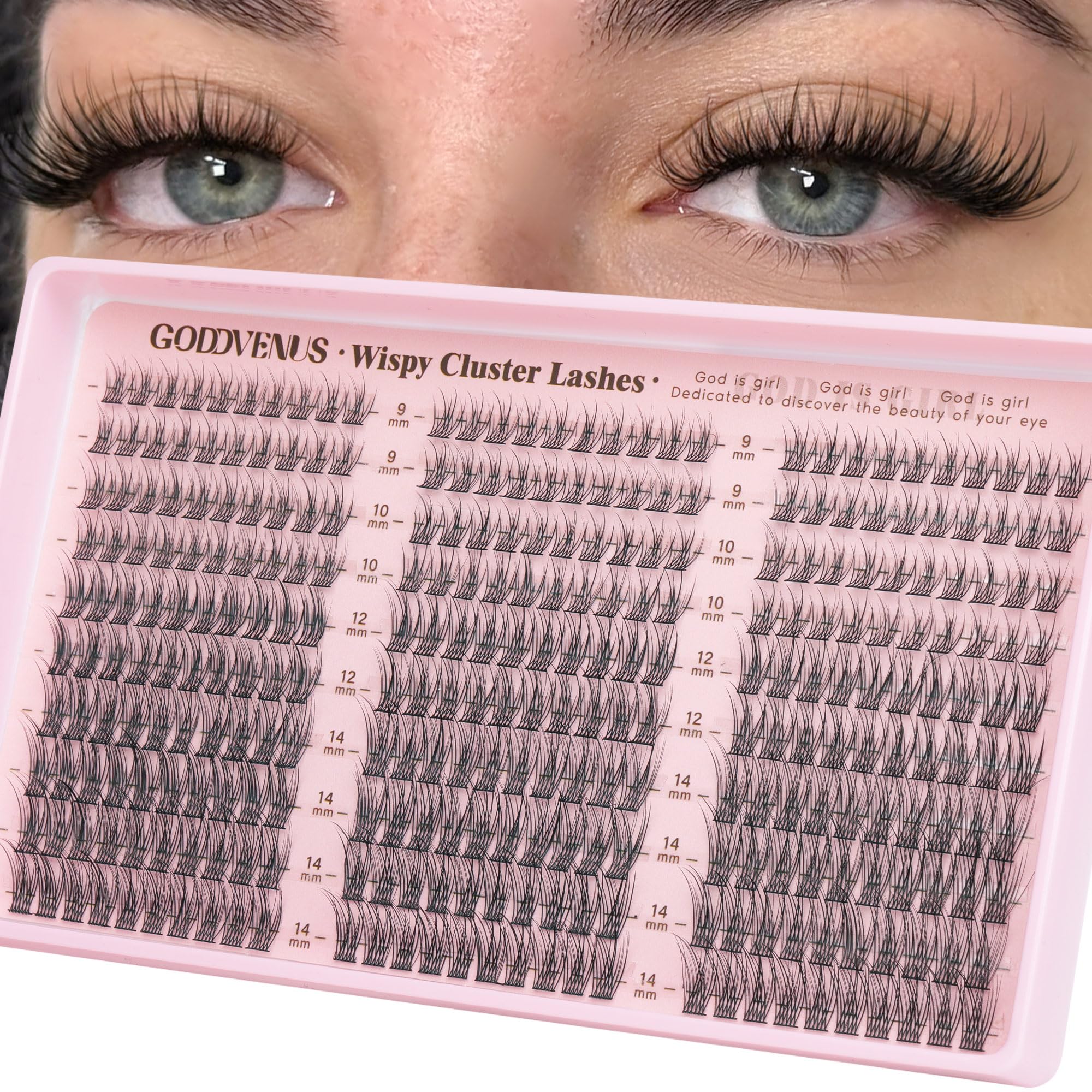 Goddvenus Lash Clusters Wispy 9-14mm Eyelash