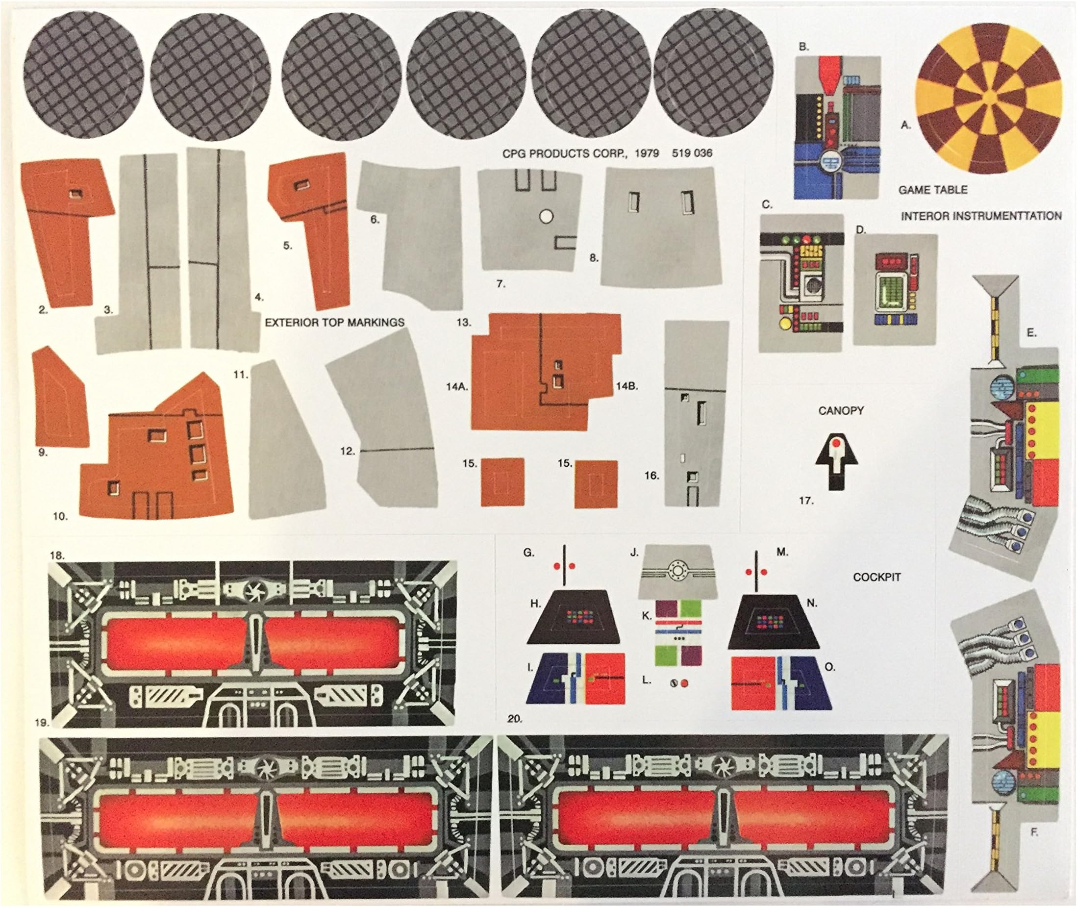 Star Wars Vintage Custom repro die cut stickers/decals/labels Millennium Falcon 1979