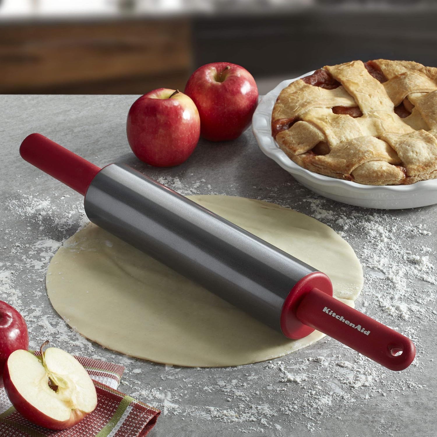 KitchenAid Gourmet Rolling Pin, One Size, Red: Kitchen & Dining