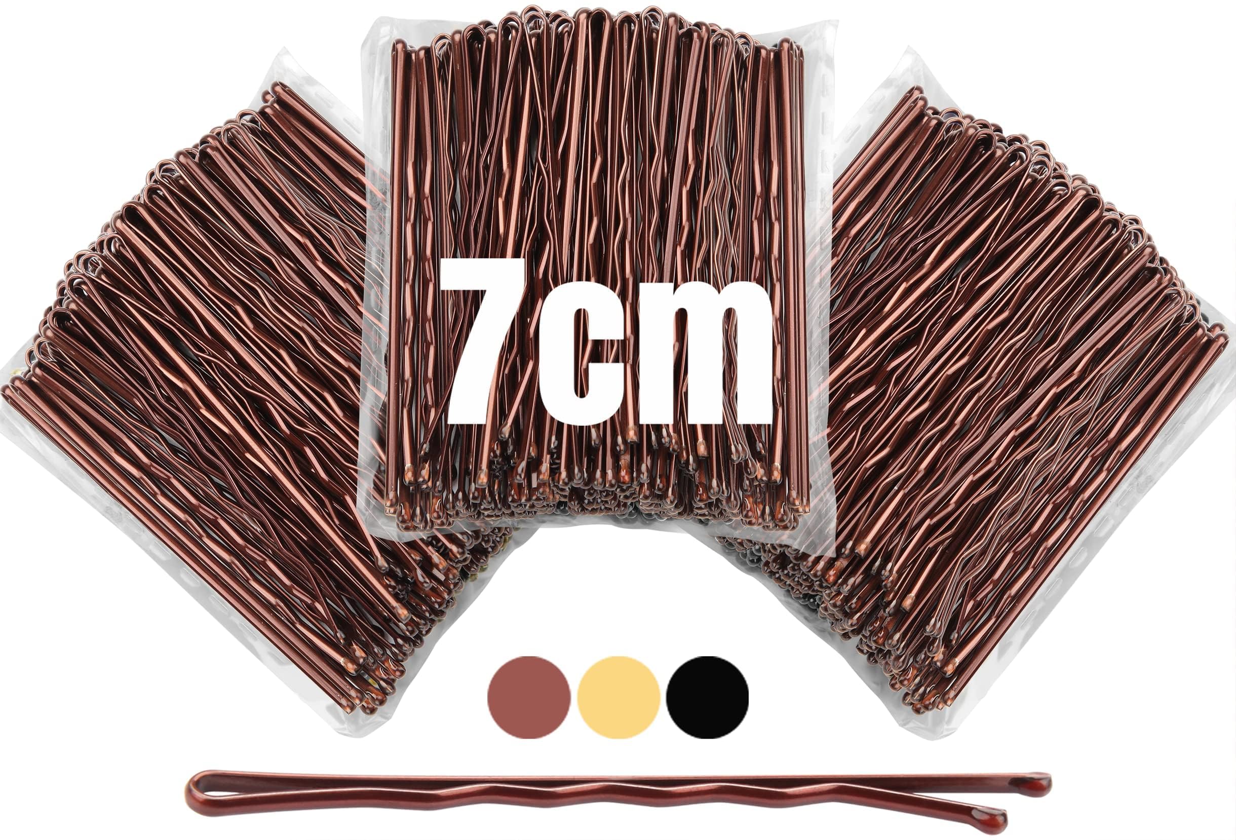 Mbmomnus 150pcs Bobby Pins Brown Hair Clips 7cm/2.75in Hair Pins Long Kirby Grips for Women Girls Hair Accessories Ideal for All Types Makeup & Hair Styling