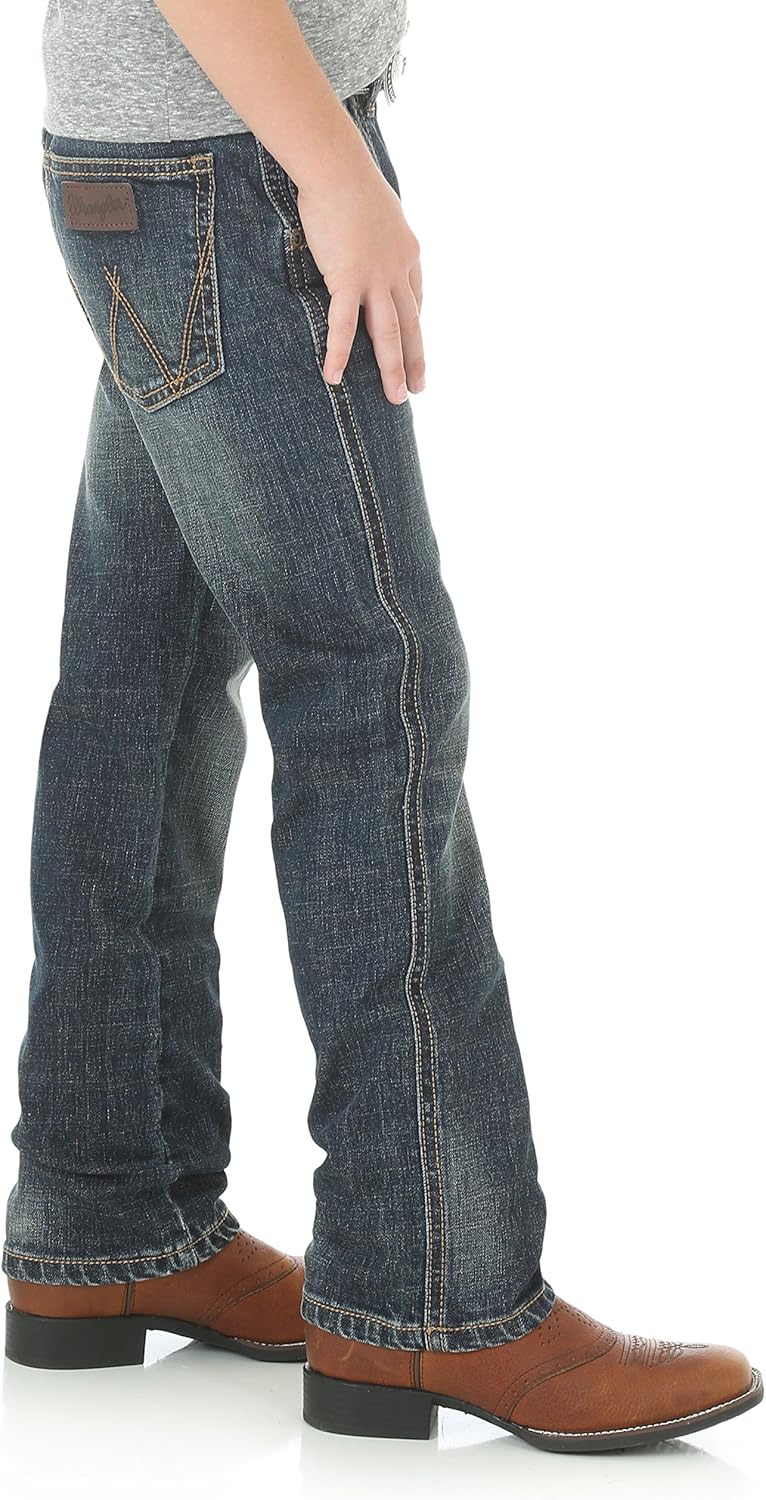 Wrangler Authentics Boys' Big Retro Slim Fit Straight Leg Jean: Clothing