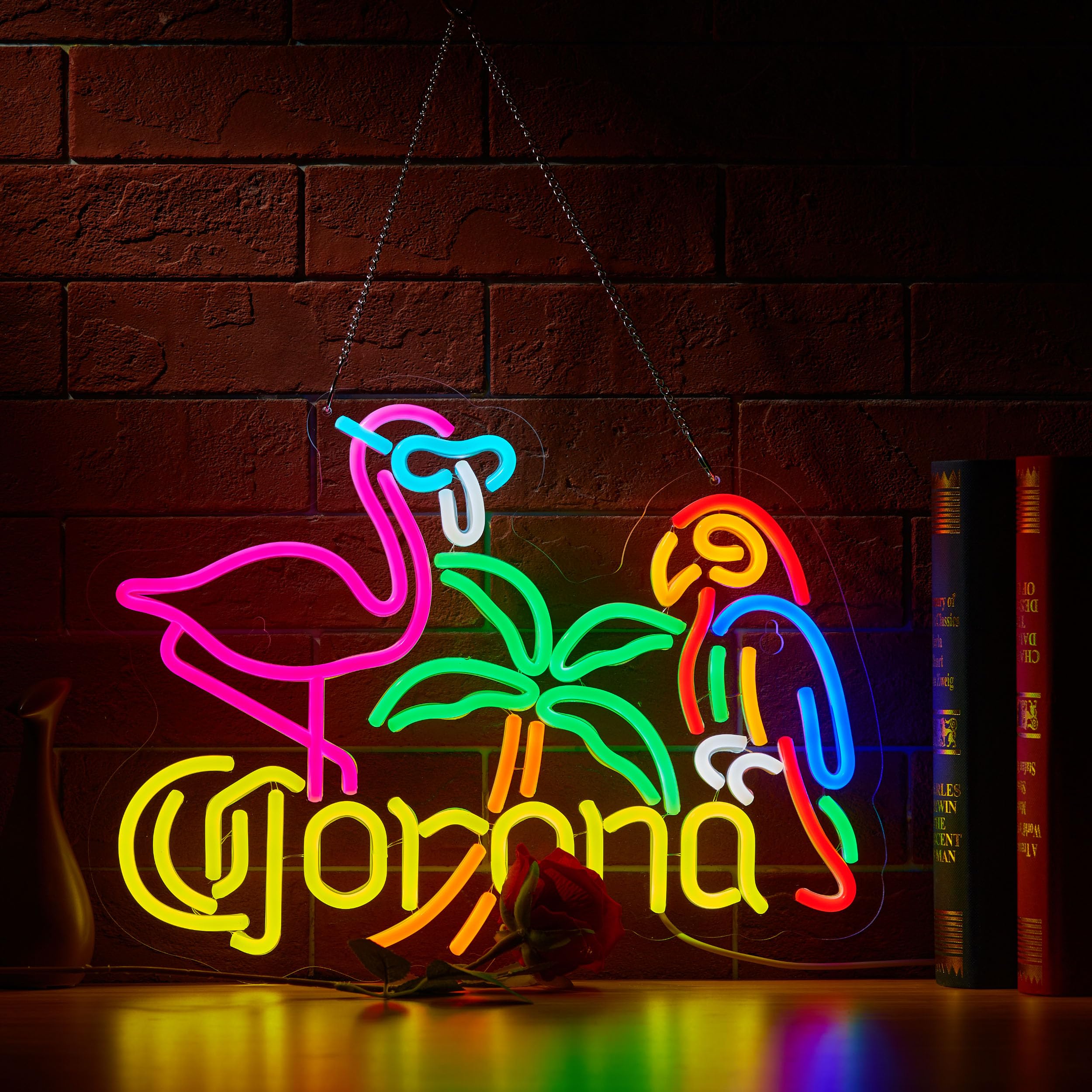 Photo 1 of * factory sealed *
Duoweoy Flamingo and Parrot Coro Neon Sign for Wall Décor Dimmable Beer Bar LED Man Cave Neon Light USB Powered Neon Art Signs Decor Gifts