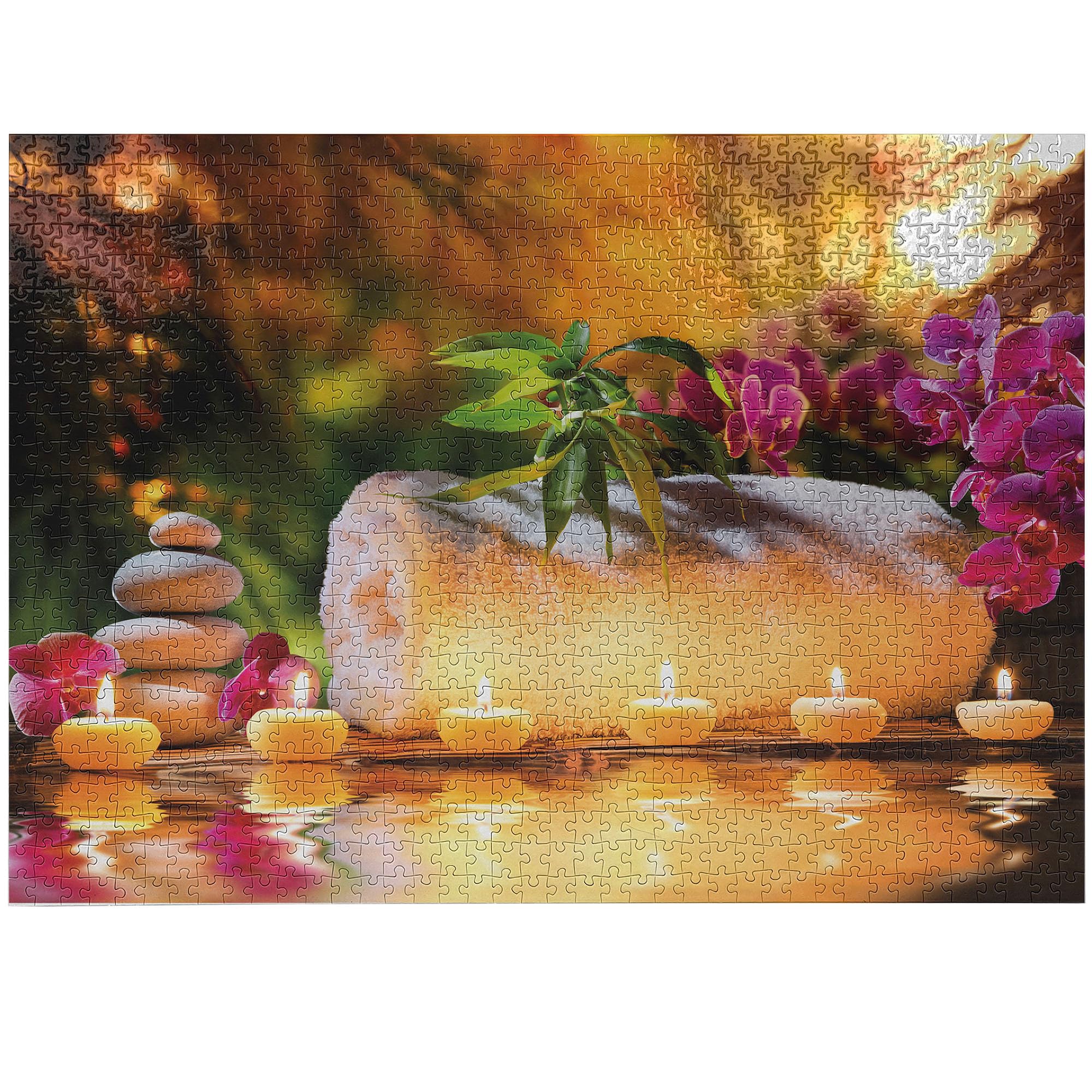 Ambesonne Spa Jigsaw Puzzle, Classic Relaxing Day