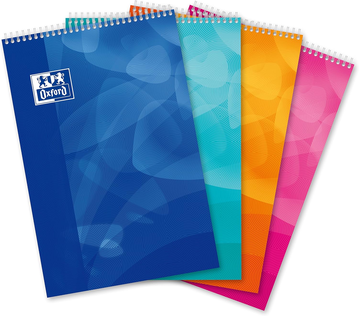 Oxford Polypro Notepad A4+ 160 Pages, Perforated 210x315 Seyès Bleu/Turquoise/Orange/Rose