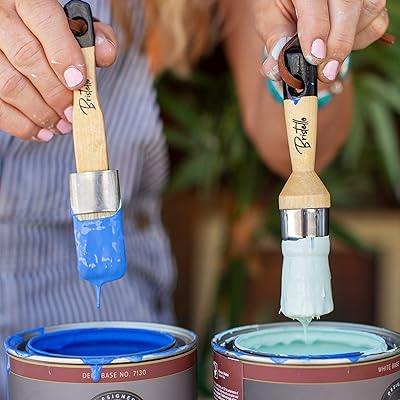 Download Buy Bristello Wax Brush Chalk Paint Brush Set 1x Flat Furniture Paint Brush And 1x Round Chalk Paint Brushes For Furniture 1 Small Paint Brush Duo Stencil Brush Milk Paint And