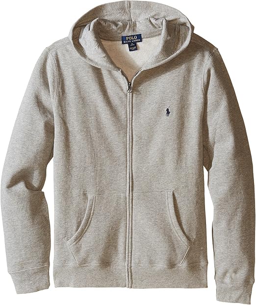 Ralph Lauren Polo Boys Zip Up Hoodie Grey Amazon.co.uk Clothing
