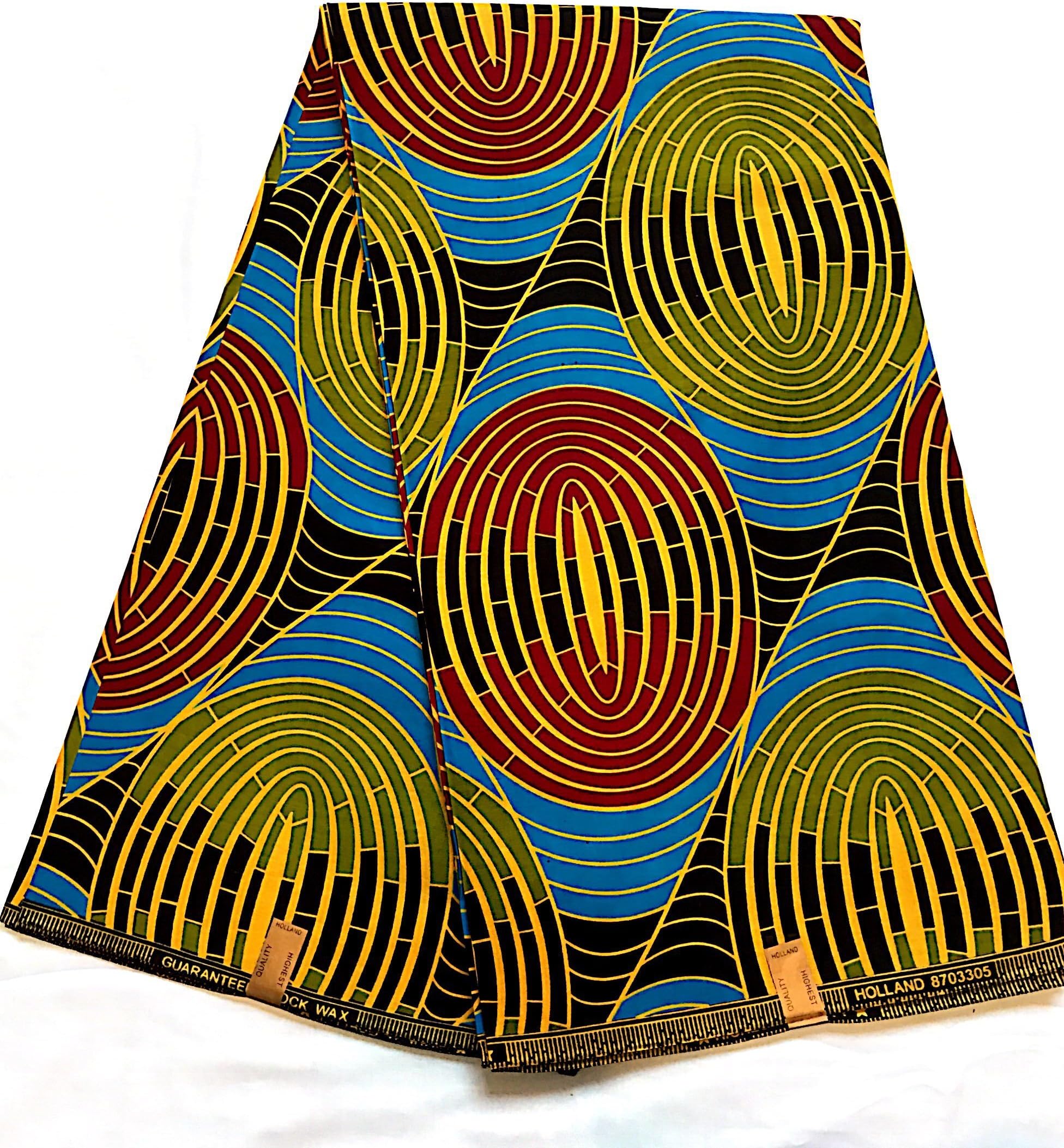 100% Cotton African Print, 6 Yards