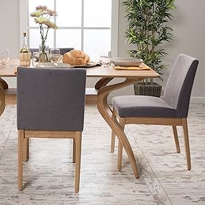 Christopher Knight Home Kwame Dining Chair (Set Of 2), Dark Grey