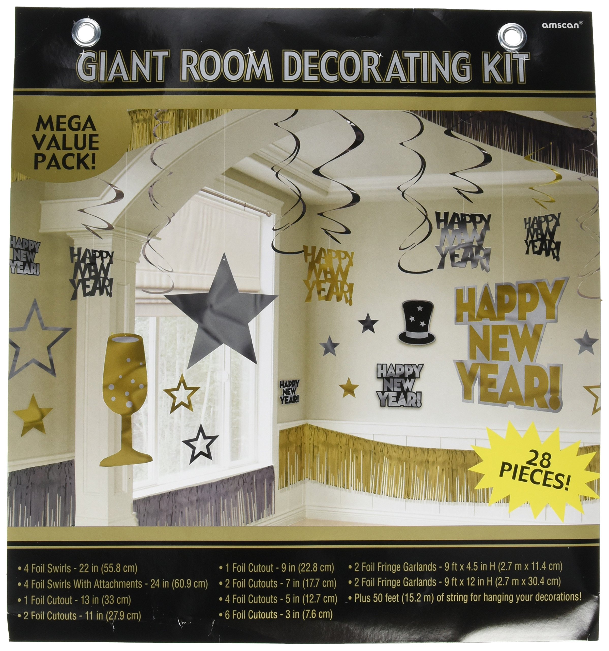 Amscan 240173 - New Years Eve Party Room Decorating Bumper Kit - 28 Pieces