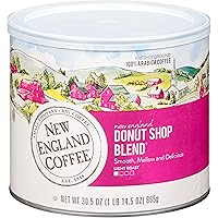 New England Coffee New England Donut Shop Blend Light Roast Ground Coffee 30.5 oz. Canister