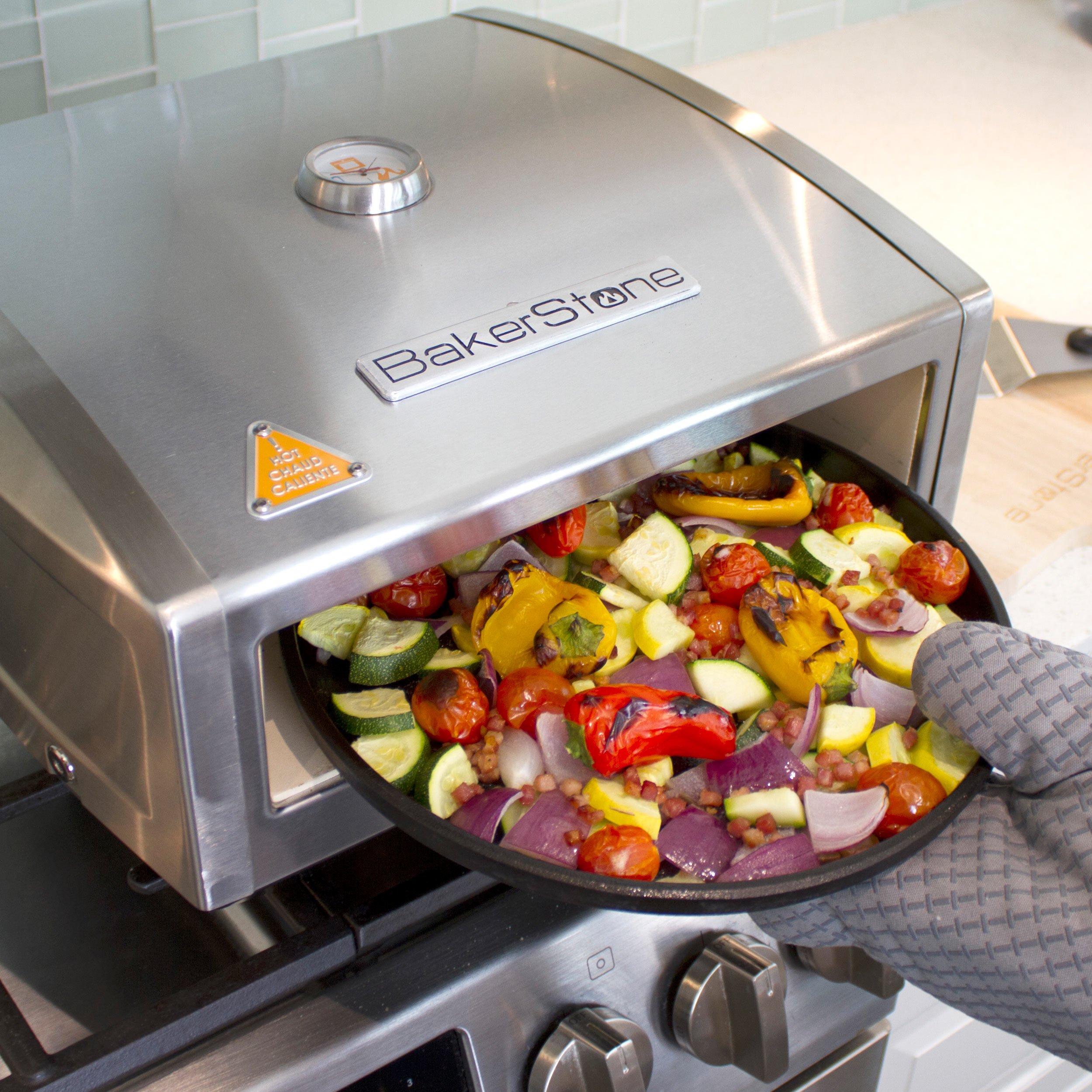 BakerStone Pizza Box, Gas Stove Top Oven (Stainless Steel)
