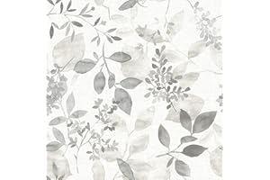 NuWallpaper NUS3144 Breezy Peel & Stick Wallpaper, Grey