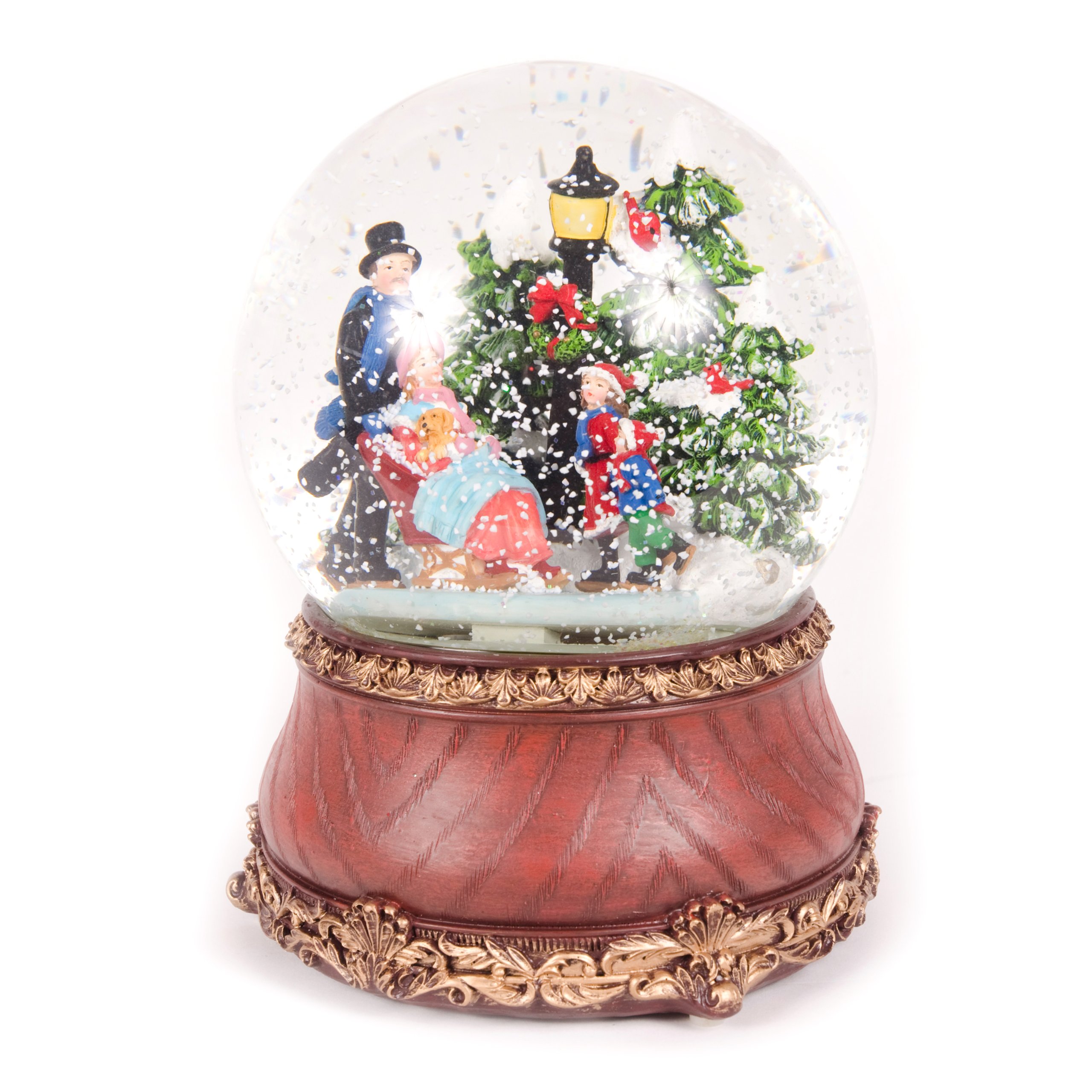 WeRChristmas 20 cm Village Musical Animated Snow Globe Christmas Decoration