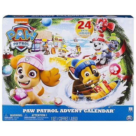 Paw Patrol 6045038 Paw Patrol-6045038-PAW Patrol Adventskalender – 24 Überraschungen – hochwertige Kunsstoff Figuren und Zube
