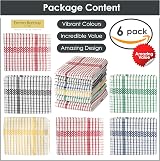 Emma Barclay Superdry Check 6 Pack Terry Check Luxury Tea Towel 45x65cm view 2