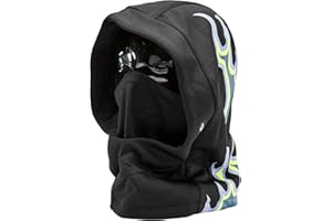 Volcom Boys' Polar Fleece Over Helmet Snowboard Hood Facecover, Black S5, One Size
