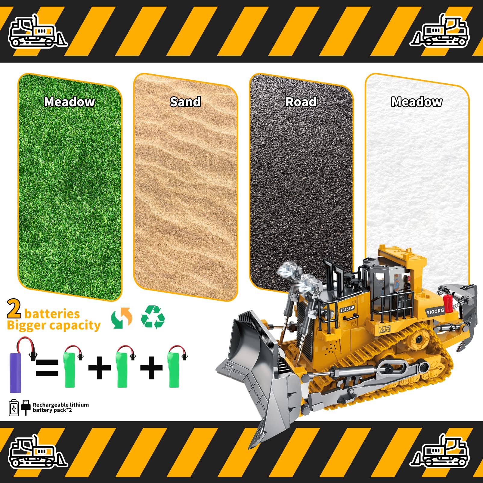 Mua T.V.V.Fashy Remote Control Bulldozer RC 1/16 Full Functional ...