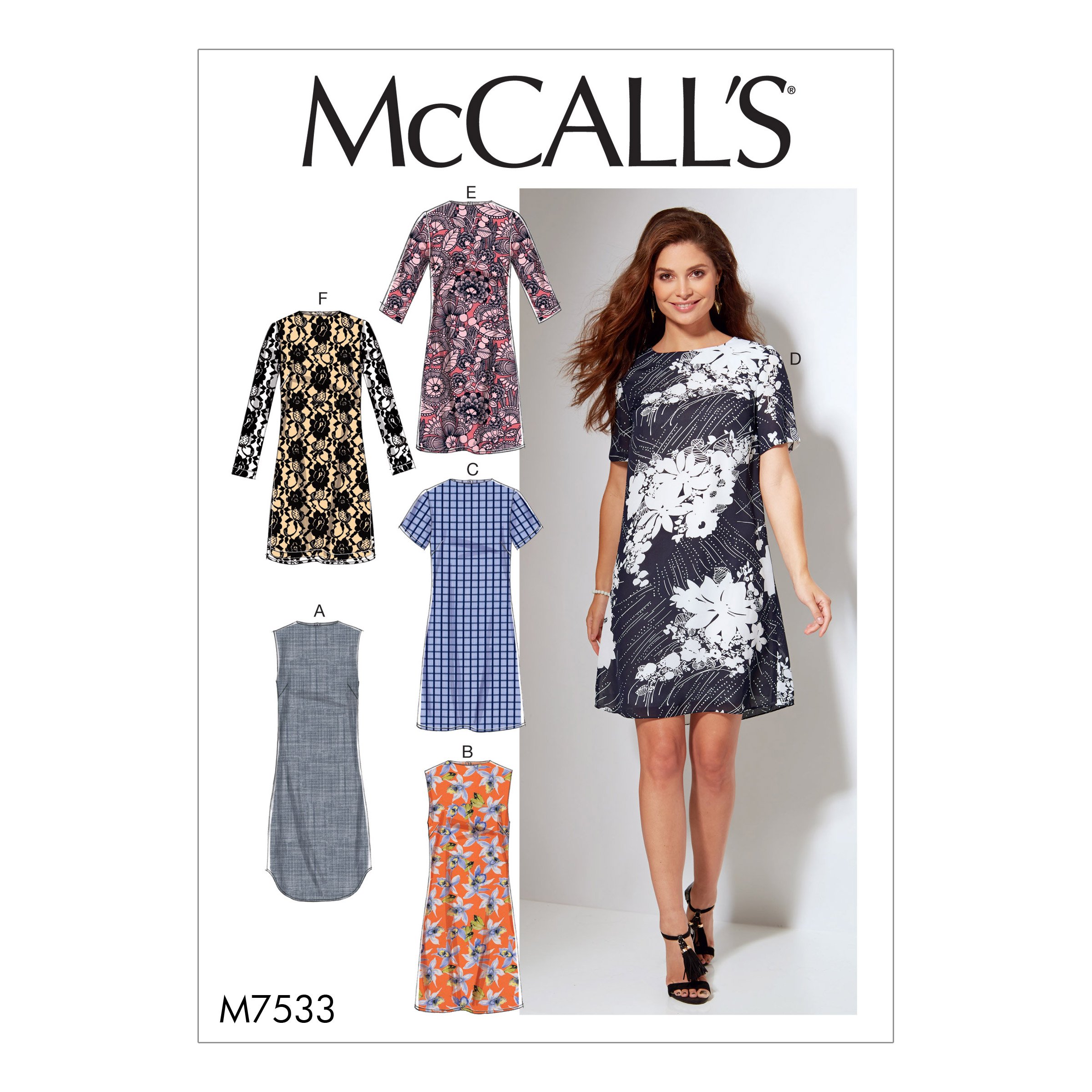 Mccall's Patterns 7533 RR,Misses/Women's Dresses,Sizes 18W-24W, Tissue, Multi/Colour, 17 x 0.5 x 0.07 cm