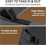 Amagabeli 8ft Firewood Log Rack Cover Heavy Duty Waterproof 600D Fabric view 8