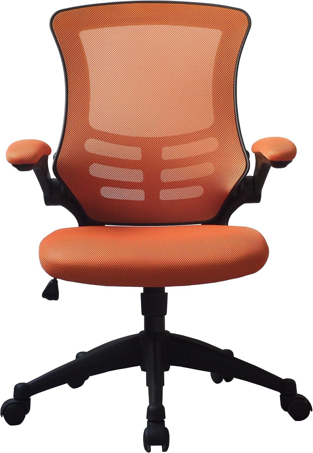 Eliza Tinsley Furniture Luna Mesh Chair with Folding Arms - Orange - Image 3