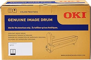 Oki Data 44318504 Image -Drum for C711 Series Printers, 20000 Page Yield, Black