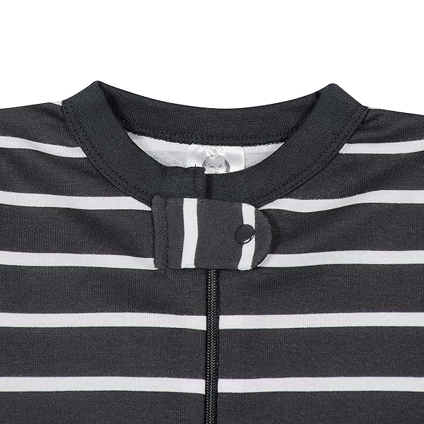 GERBER BABY BOYS’ 2-PACK FOOTED PAJAMAS, GREY DINOS BLACK STRIPE GREY, 24 MONTHS