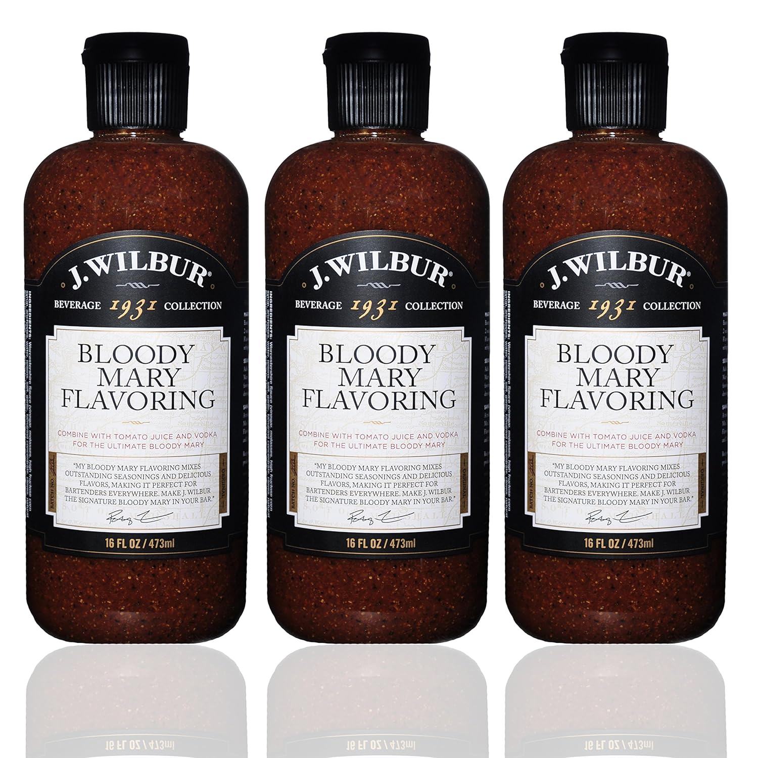 J Wilbur Bloody Mary Mix 3 Pack 192 Beverages All Natural Gluten Free No Msg