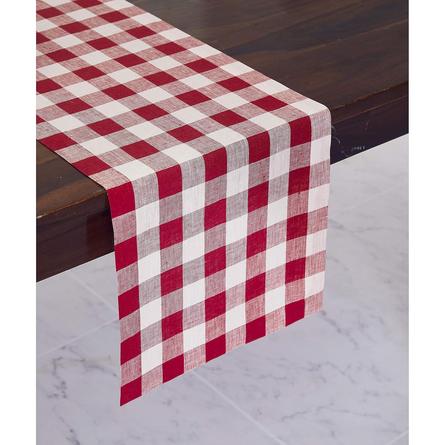 Best red and white small table runner