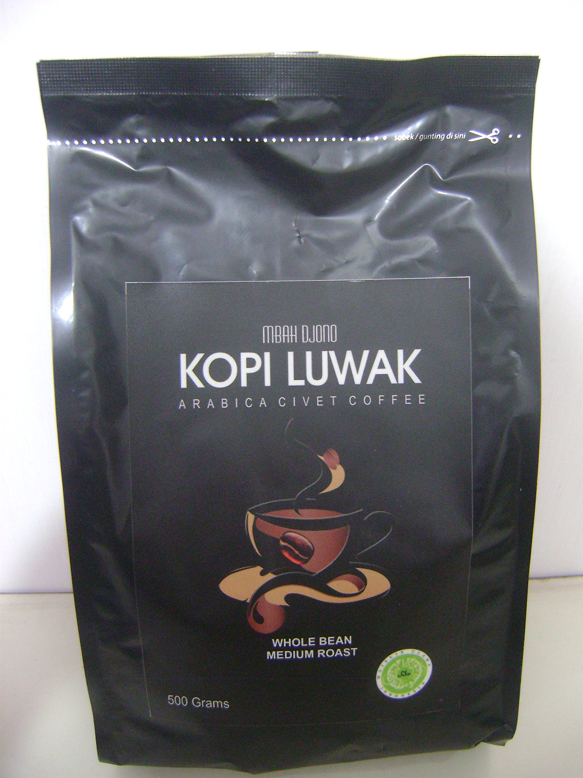 Buy Fresh Kopi Luwak Mbah Djono Arabica Civet Coffee Ground 250 gr + Legal Certificate from