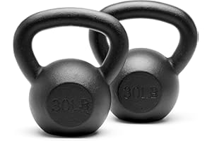 Unipack Powder Coated Solid Cast Iron Kettlebell Weights Set 5, 10 15, 20, 25, 30, 35, 40, 45 lbs All Combination