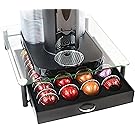 DecoBros Crystal Tempered Glass Nespresso Vertuoline Storage Drawer Holder for Capsules