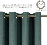 CUCRAF 100% Blackout Curtains 66 x 114 Inch Eyelet 2 Panels Dark Green view 2