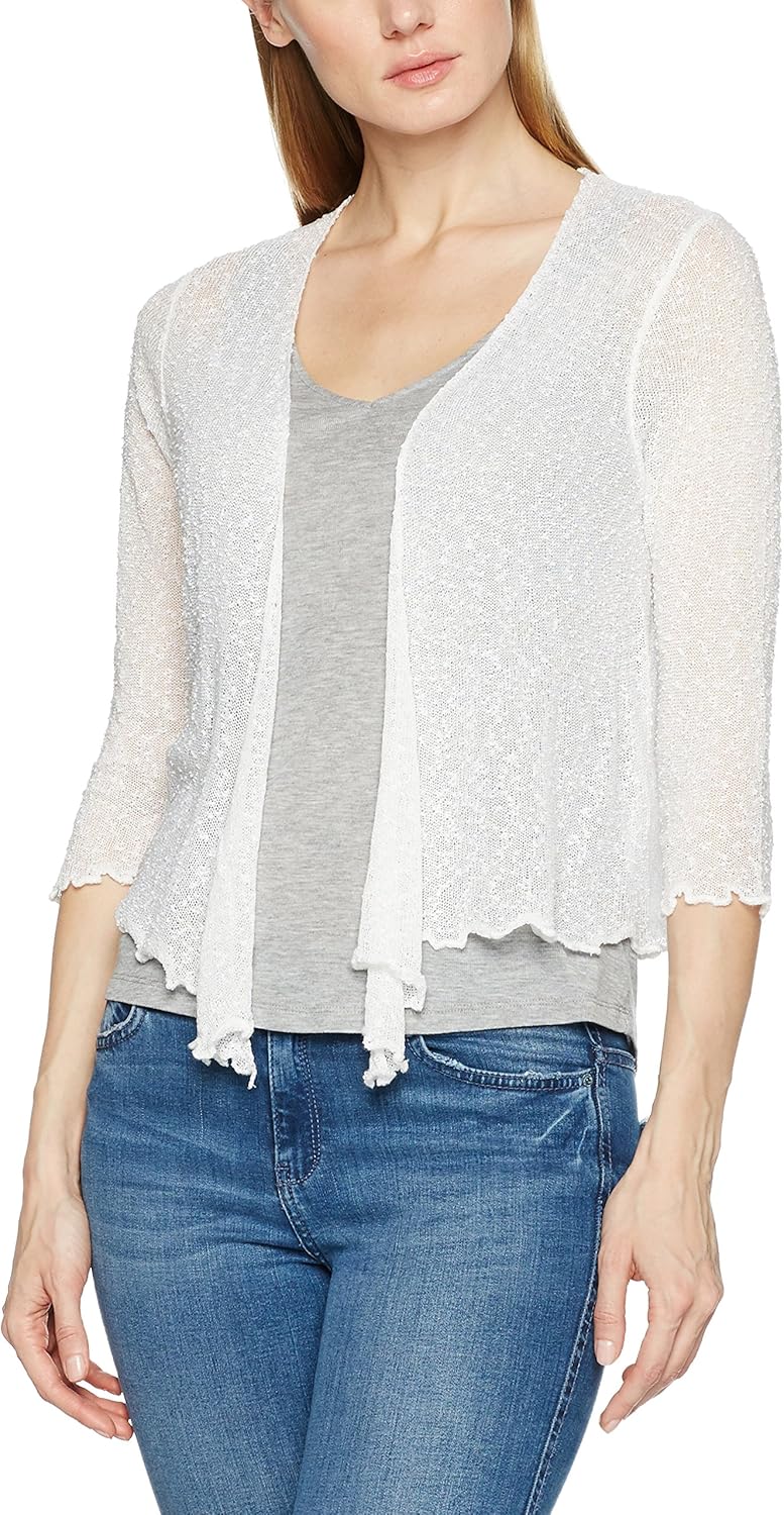 Joe Browns Women's Bolero All New Popcorn Shrug, white,12/14 UK (38/40