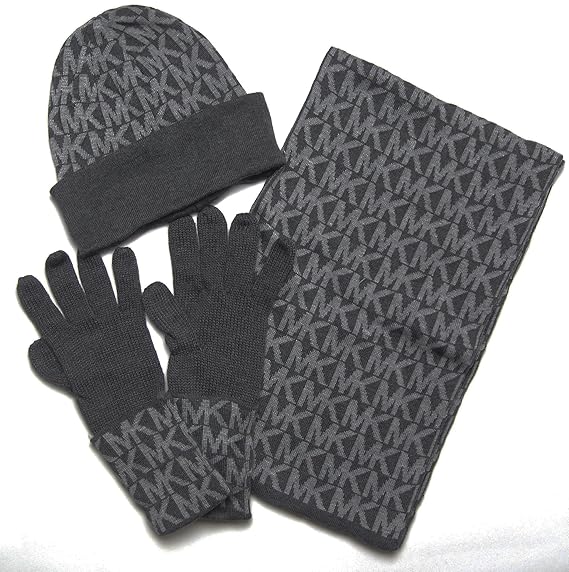mk gloves and scarf