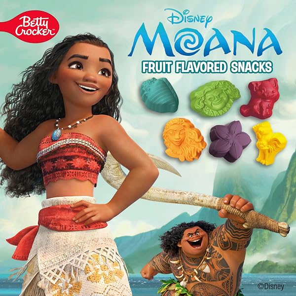 DISNEY MOANA FRUIT FLAVORED SNACKS, GLUTEN FREE, KIDS SNACKS, 10 CT, 8 OZ