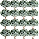 Tigeen 100 Pcs Artificial Eucalyptus Stems Leaves Bulk, 14'' Tall Silver Dollar Eucalyptus Stems Greenery Stems Fake Eucalyptus Plant Branches for Wedding Vase Bouquet Flower DIY Wreath Home Decor