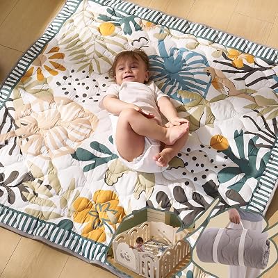 momcozy Forest World Play Mat 127x127cm Water-Resistant Non-Slip