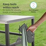 Vivo Technologies Outdoor Pizza Oven Stand Cart Stainless Steel Table 80x60x90cm view 5