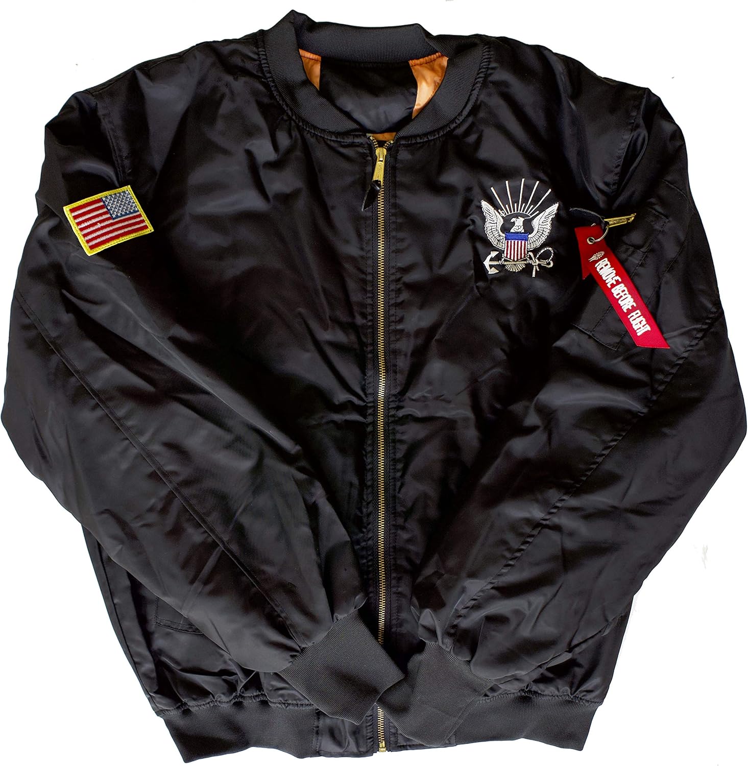 Us Navy Veteran Ma 1 Flight Embroidered Bomber Jacket At Amazon Men S Clothing Store
