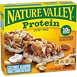 Nature Valley Protein Chewy Granola Bars, Coconut Almond, Gluten Free, 5 Bars