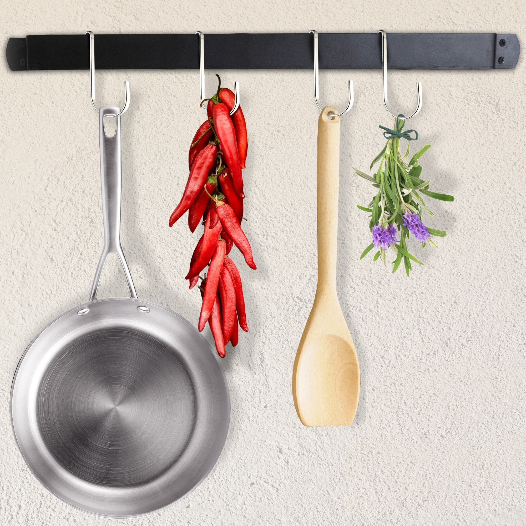 Pro Chef Kitchen Tools Stainless Steel Pot Rack Hanging Hook Set of
