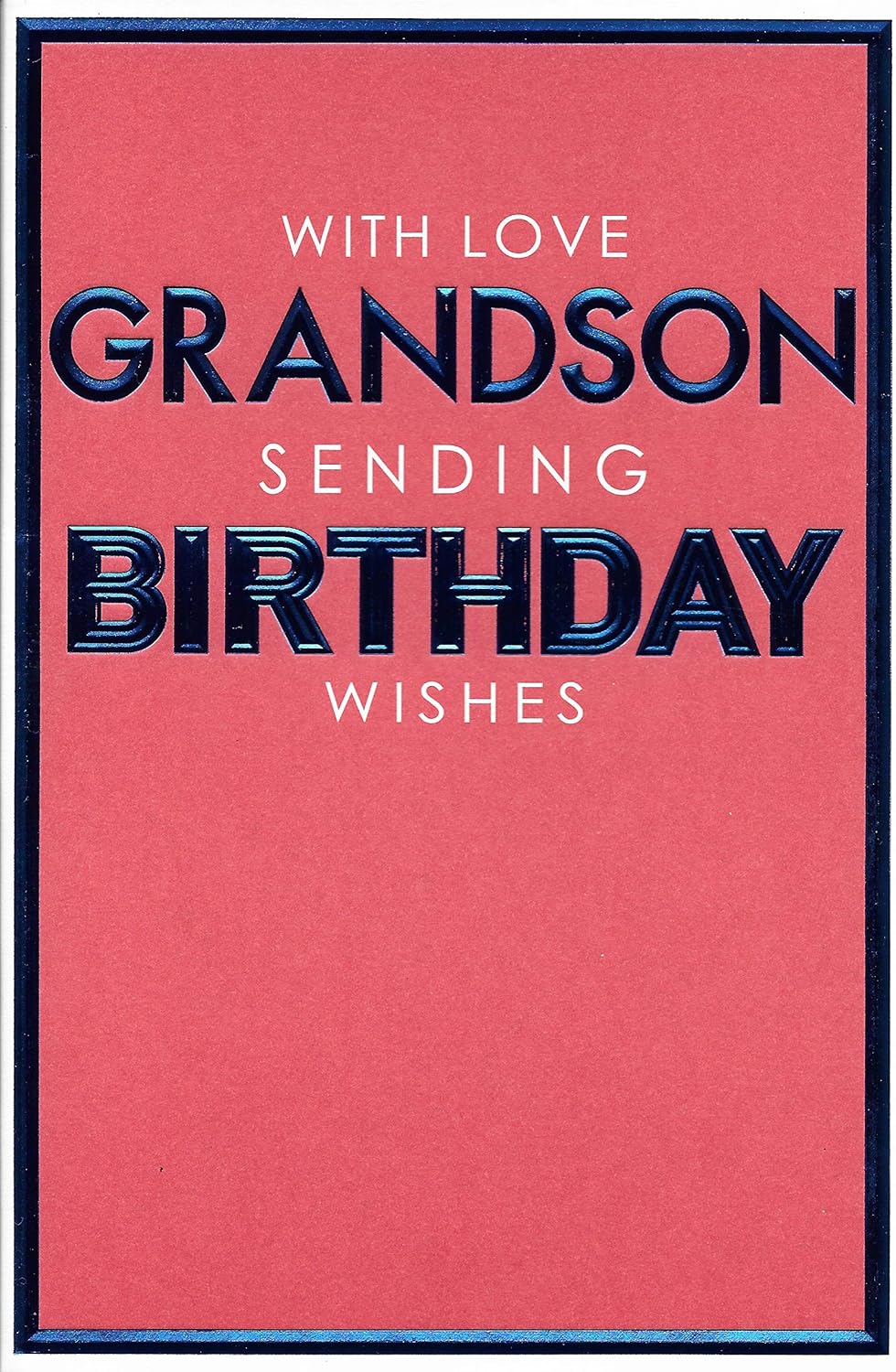 For A Special Grandson Birthday Card - Size 6" X 9", black|green|red|yellow|purple, 6 x 9 inch