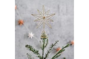 Ginger Ray Gold 3D Wire Star Christmas Tree Topper Decorative Accessory