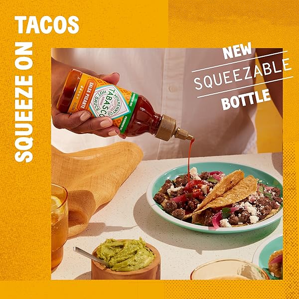 TABASCO BRAND SALSA PICANTE, VIBRANT & MILD HOT SAUCE, EASY-TO-SQUEEZE BOTTLE, THICKER MEXICAN STYLE WITH AUTHENTIC PEPPERS, GARLIC & SPICES, GREAT ON TACOS & MORE, 8.6 FL OZ (PACK OF 1)