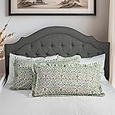 Ridhi Goldenrod Yellow 100% Cotton Block Print Ruffle Bed Sham Cover 20''×36'' Boho Floral Pillowcase, Bedroom Decor, Cottagecore, Soft Decorative Cushion Cover Gift for Spring, Easter, Valentine