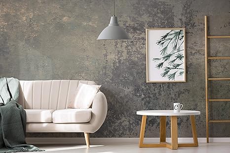 Vliestapete in Betonoptik - Fototapete hochwertig mit Beton Muster - UV- & wasserbeständiger Druck - Betontapete inklusive Kl