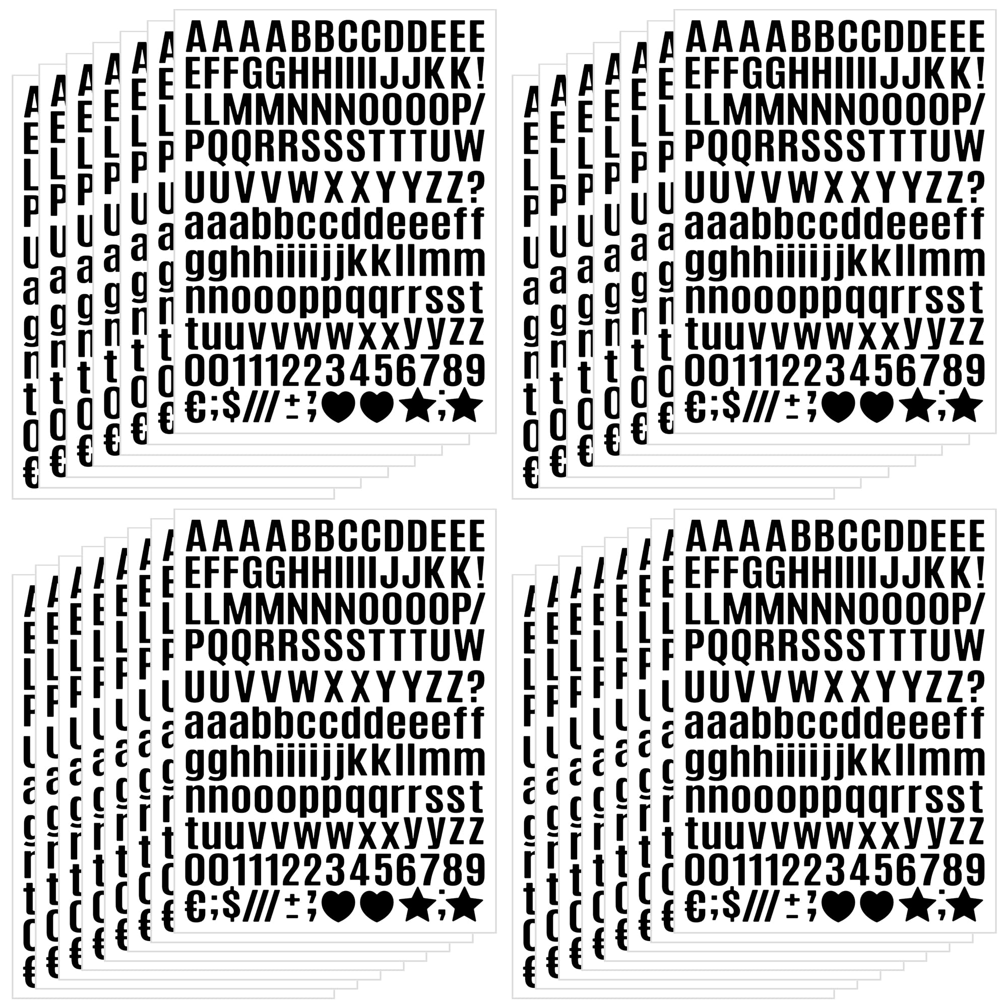 4650 PCS Letter Stickers 30 Sheet Small Mailbox